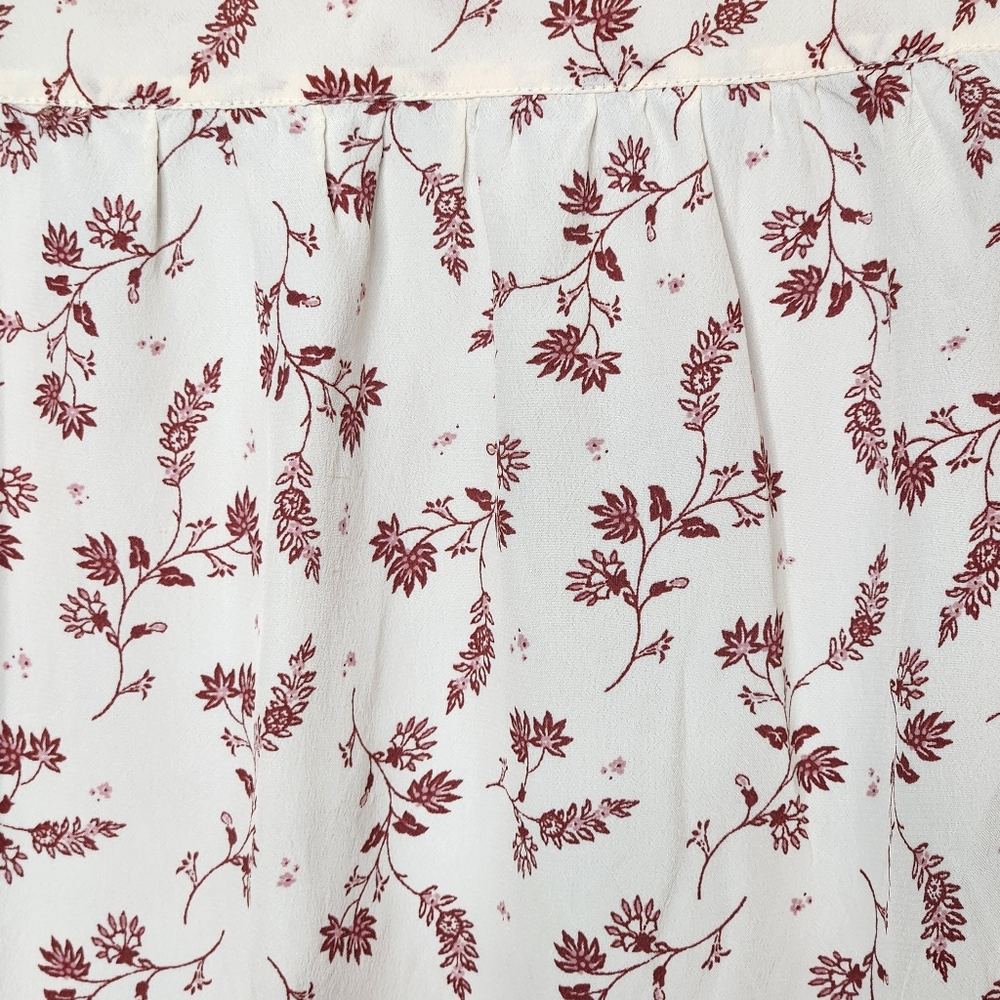 FRAME Voluminous Button Up Shirt in Floral/Off-white - Picture 5 of 7